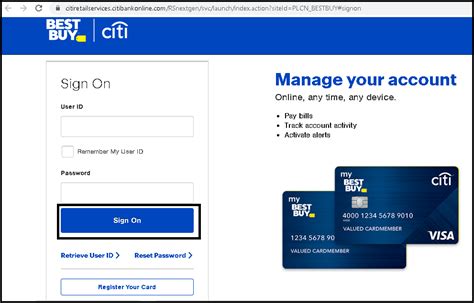 Best Buy credit card user id